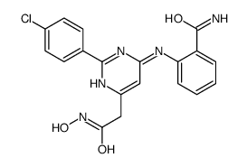 2-[[2-(4-chlorophenyl)-6-[2-(hydroxyamino)-2-oxoethyl]pyrimidin-4-yl]amino]benzamide Structure