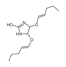 4,5-Bis(1-pentenyloxy)-2-imidazolidinone Structure
