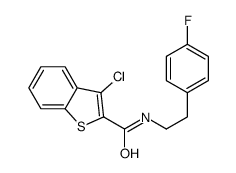 Benzo[b]thiophene-2-carboxamide, 3-chloro-N-[2-(4-fluorophenyl)ethyl]- (9CI)结构式