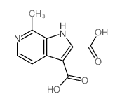 1H-Pyrrolo[2,3-c]pyridine-2,3-dicarboxylicacid, 7-methyl- Structure