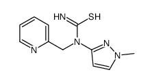 (9CI)-N-(1-甲基-1H-吡唑-3-基)-N-(2-吡啶甲基)-硫脲结构式