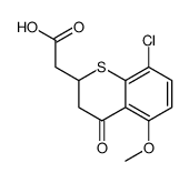 8-chloro-3,4-dihydro-5-methoxy-4-oxo-2H-1-benzothiopyran-2-acetic acid结构式