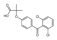 2-[4-(2,6-Dichlorobenzoyl)phenoxy]-2-methylpropanoic acid structure