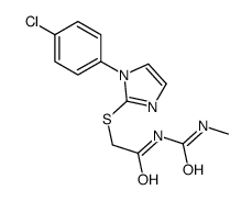1-[[[1-(p-Chlorophenyl)-1H-imidazol-2-yl]thio]acetyl]-3-methylurea结构式