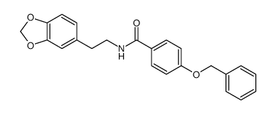N-[2-(1,3-benzodioxol-5-yl)ethyl]-4-phenylmethoxybenzamide Structure