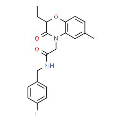 4H-1,4-Benzoxazine-4-acetamide,2-ethyl-N-[(4-fluorophenyl)methyl]-2,3-dihydro-6-methyl-3-oxo-(9CI)结构式