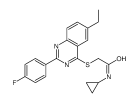Acetamide, N-cyclopropyl-2-[[6-ethyl-2-(4-fluorophenyl)-4-quinazolinyl]thio]- (9CI)结构式