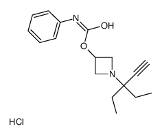 [1-(3-ethylpent-1-yn-3-yl)azetidin-1-ium-3-yl] N-phenylcarbamate,chloride Structure