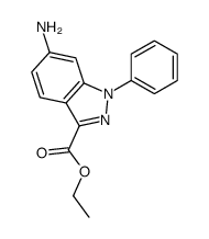 ethyl 6-amino-1-phenylindazole-3-carboxylate结构式