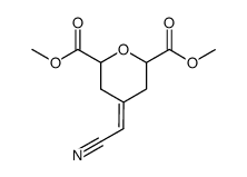 4-cyanomethylene-tetrahydro-pyran-2,6-dicarboxylic acid dimethyl ester Structure