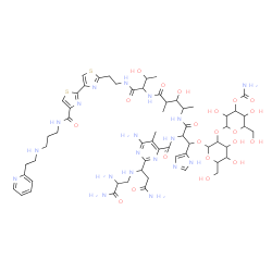 N1-[3-[[2-(2-Pyridyl)ethyl]amino]propyl]bleomycinamide structure