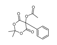 (2,2-dimethyl-4,6-dioxo-5-phenyl-1,3-dioxan-5-yl) acetate Structure