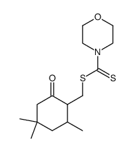 morpholine-4-carbodithioic acid 2,4,4-trimethyl-6-oxo-cyclohexylmethyl ester结构式