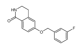 6-[(3-fluorophenyl)methoxy]-3,4-dihydro-2H-isoquinolin-1-one结构式