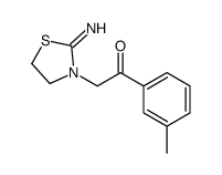 2-(2-imino-1,3-thiazolidin-3-yl)-1-(3-methylphenyl)ethanone Structure
