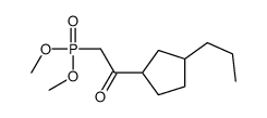 2-dimethoxyphosphoryl-1-(3-propylcyclopentyl)ethanone Structure