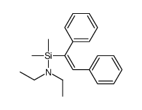 N-[1,2-diphenylethenyl(dimethyl)silyl]-N-ethylethanamine Structure