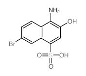 1-Naphthalenesulfonicacid, 4-amino-7-bromo-3-hydroxy- Structure