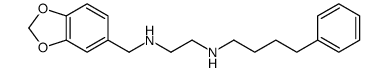 N'-(1,3-benzodioxol-5-ylmethyl)-N-(4-phenylbutyl)ethane-1,2-diamine结构式