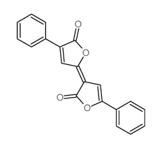 (5E)-5-(2-oxo-5-phenyl-3-furylidene)-3-phenyl-furan-2-one Structure