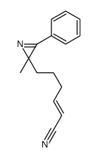 6-(2-methyl-3-phenylazirin-2-yl)hex-2-enenitrile结构式