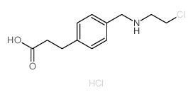 3-[4-[(2-chloroethylamino)methyl]phenyl]propanoic acid structure