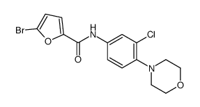 5-bromo-N-(3-chloro-4-morpholin-4-ylphenyl)furan-2-carboxamide结构式