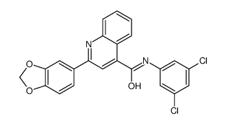2-(1,3-benzodioxol-5-yl)-N-(3,5-dichlorophenyl)quinoline-4-carboxamide结构式