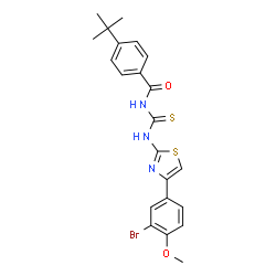 N-{[4-(3-bromo-4-methoxyphenyl)-1,3-thiazol-2-yl]carbamothioyl}-4-tert-butylbenzamide structure
