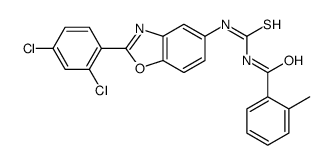 N-[[2-(2,4-dichlorophenyl)-1,3-benzoxazol-5-yl]carbamothioyl]-2-methylbenzamide结构式