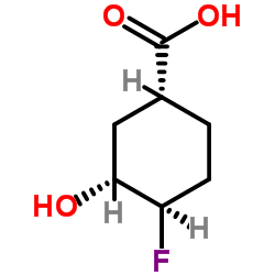 Cyclohexanecarboxylic acid, 4-fluoro-3-hydroxy-, (1R,3R,4R)-rel- (9CI) structure