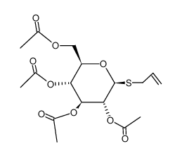 .beta.-D-Glucopyranoside, 2-propenyl 1-thio-, tetraacetate结构式