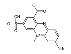 7-Amino-1-carboxy-5-methyl-3-sulfonatophenazin-5-ium结构式