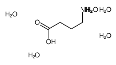 4-aminobutanoic acid,pentahydrate结构式