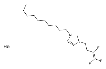 1-decyl-4-(3,4,4-trifluorobut-3-enyl)-1,5-dihydro-1,2,4-triazol-1-ium,bromide Structure