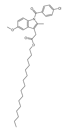 [1-(4-Chloro-benzoyl)-5-methoxy-2-methyl-1H-indol-3-yl]-acetic acid hexadecyl ester结构式