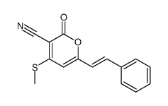 4-methylthio-2-oxo-6-styryl-2H-pyran-3-carbonitrile Structure