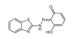 6-(1,3-benzothiazol-2-ylhydrazinylidene)-5-hydroxycyclohexa-2,4-dien-1-one Structure
