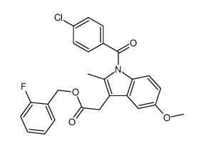 (2-fluorophenyl)methyl 2-[1-(4-chlorobenzoyl)-5-methoxy-2-methylindol-3-yl]acetate Structure