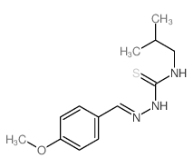 1-[(4-methoxyphenyl)methylideneamino]-3-(2-methylpropyl)thiourea Structure
