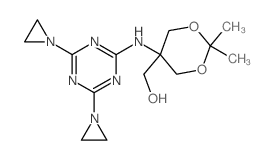 1, 3-Dioxane-5-methanol, {5-[[4,6-bis(1-aziridinyl)-1,3,} 5-triazin-2-yl]amino]-2,2-dimethyl- Structure