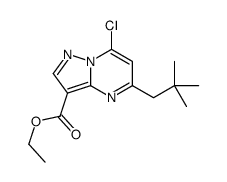 ethyl 7-chloro-5-(2,2-dimethylpropyl)pyrazolo[1,5-a]pyrimidine-3-carboxylate结构式