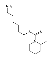 6-aminohexyl 2-methylpiperidine-1-carbodithioate结构式