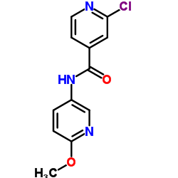 2-CHLORO-N-(6-METHOXYPYRIDIN-3-YL)ISONICOTINAMIDE结构式