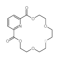 3,6,12,15-Tetraoxa-9-thia-21-azabicyclo(15.3.1)henicosa-1(21),17,19-triene-2,16-dione结构式