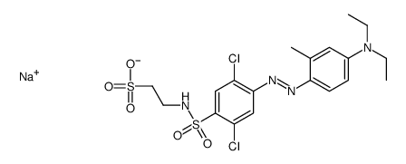 sodium 2-[[[2,5-dichloro-4-[[4-(diethylamino)-2-methylphenyl]azo]phenyl]sulphonyl]amino]ethanesulphonate Structure