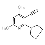 4,6-Dimethyl-2-(pyrrolidin-1-yl)nicotinonitrile structure