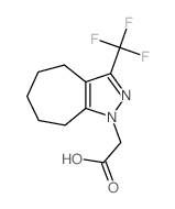 [3-(三氟甲基)-5,6,7,8-四氢环庚基[c]吡唑-1(4H)-基]乙酸结构式