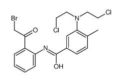 3-[Bis(2-chloroethyl)amino]-N-[2-(bromoacetyl)phenyl]-4-methylbenzamide structure