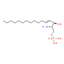 Sphingosine-1-phosphate (d16:1) structure